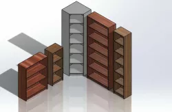 1.6 SCALE IKEA BILLY STYLE BOOKSHELF SET