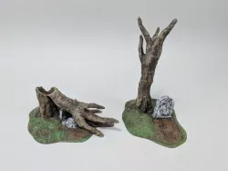28mm Gravestone and Tree