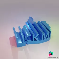 3D Word Shape - Lick Me