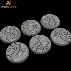 40mm Eldar bases - round sigil and skull bases - LegendGames