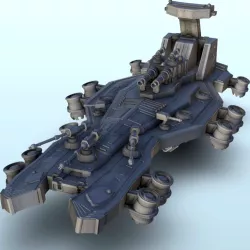 Aeolus spaceship 3 - Battleship Vehicle SF Science-Fiction