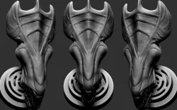 Alien Queen Bust Sculpture