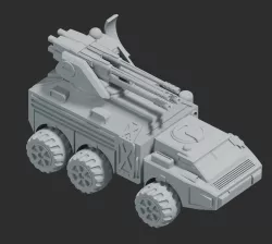 American Mecha Aesir Combat Vehicle with supports