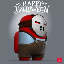 Among us Halloween Jason mask