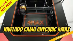 Anycubic 4MAX BED LEVELING G-CODE + TEST PRINT + LCD STEPS