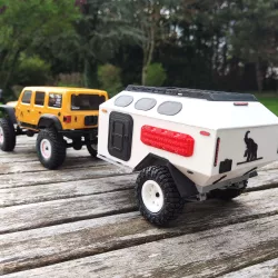 Axial SCX24 Mini crawler Mammoth Overland trailer caravan expedition