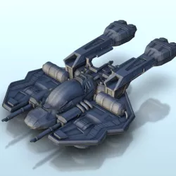 Cetos spaceship 19 - Battleship Vehicle SF Science-Fiction