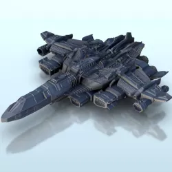 Chryson spaceship 27 - Battleship Vehicle SF Science-Fiction