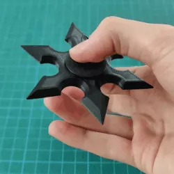 Collection of 4 types of shuriken fidget spinners. 608/skateboard bearings
