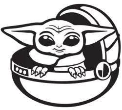 Cookie cutter Baby Yoda