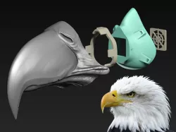COVID-19 Mask Cap, Bald Eagle Edition