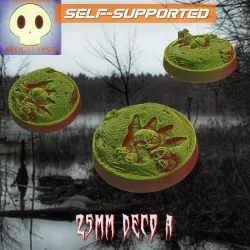 Creature footprint base (25mm round Swamp base)