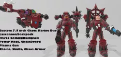 Custom 7.5 inch Chaos Space Marine Duo
