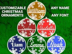 Customizable Christmas Name Ornament