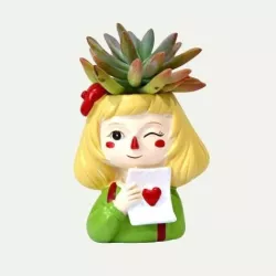 Decoration Planter Pot Cute Girl 9 stl for 3D printing