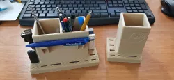 Desk organizer, pen, USB flashdisk, microSD, SD card stand or planter