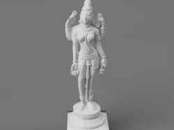 Devi holding a Water Pot & Book