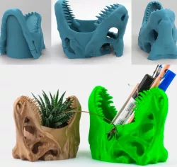 dinosaur t-rex / flowerpot, pencil holder, toothbrush holder