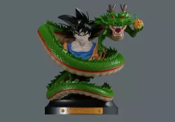 Dragonball Shenron Statue - STL 3d printing file 3D print model 3D print model