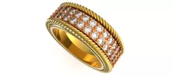 Etruscan Style Revolving Wedding Ring in digital STL format