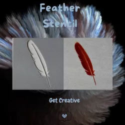 Feather Stencil