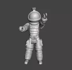 FIGURE OF ASTRONAUT FROM THE MOVIE ALIEN KANE ARTICULATED ACTION FIGURE .STL .OBJ