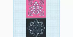 Floral mandala stencil, printable mandala decoration, floral wall art decor, Set of 2 pcs