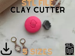 Ghost Polymer Clay Stud Cutter | 5 Sizes | Digital STL File | 3D Printing