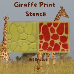 Giraffe Print  Stencil
