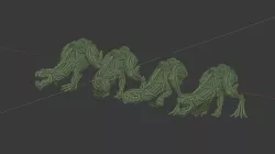 Gnarly Beasts, without riders, for Cannibal Chickens