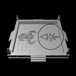 Gothic Dice Tray Insert Half #2