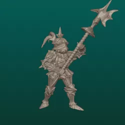 Gothic fluted plate armor, polearm 1