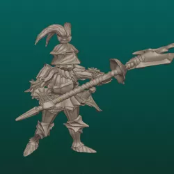 GOTHIC FLUTED PLATE ARMOR, POLEARM 2