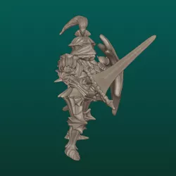 GOTHIC FLUTED PLATE ARMOR, SHIELD 3