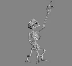 Gremlins 2 Skeleton Melting Pose
