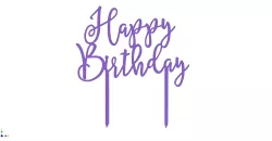 Happy birthday cake topper