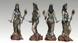 Hecate goddess statue for 3D Print