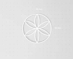 Hexafoil Symbol, Sacred Geometry Stencil, Daisy Wheel, 6 Petal Flower