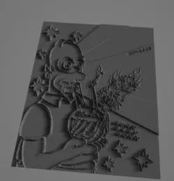 Homer & Marge simpson 3d paint it your self wall art