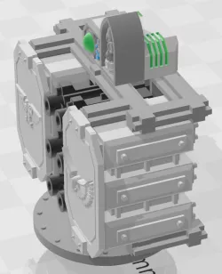 Hurricane Bolter frame for Aegis turret or Tarantula base - WH40k
