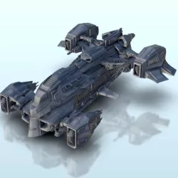 Ichnae spaceship 8 - Battleship Vehicle SF Science-Fiction