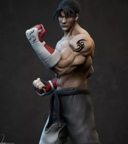 Jin Kazama statue