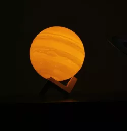 Jupiter 3D model Lamp. Jupiter Litophane Ø 13cm. Lampara de Jupiter.