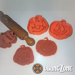 Kit of 7 Pumpkin-shaped Cookie Cutters for Halloween