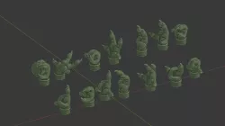 Kombat and Kommand, Cannibal Chicken hand poses