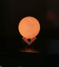 Mars 3D model Lamp. Mars Litophane Ø 9cm.