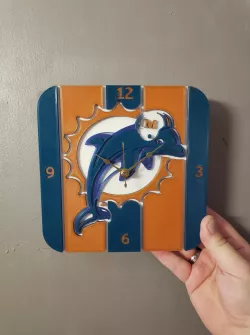Miami Dolphins Clock