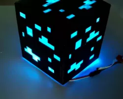 Minecraft cube lamp