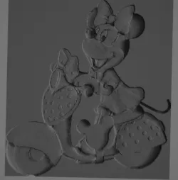 mini mouse- riding scooter foil art paint it your self ! 3d photo