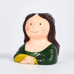 Monalisa planter - STL for 3d printer - Digital product - 3D model - Pot for succulents, cactus - Cute planter - Perfect gift